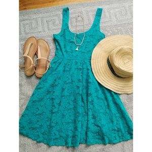 Turquoise Lace Dress